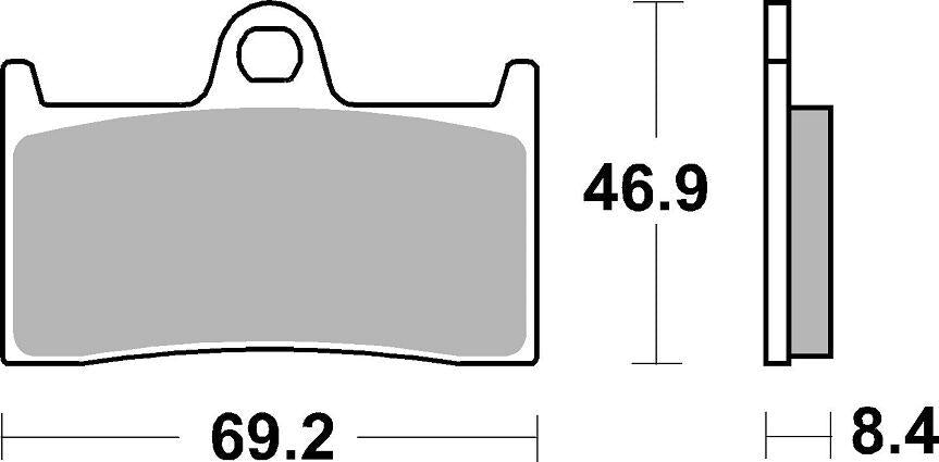 SBS Dual Sintered Quick Change Front Brake Pads For Yamaha YZF-R6 600 2017-2025