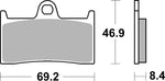 SBS Dual Sintered Quick Change Front Brake Pads For Yamaha YZF-R6 600 2017-2025