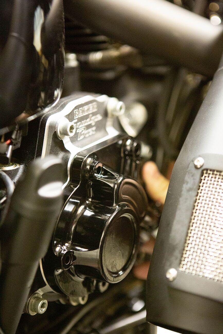 Baker Drivetrain Function-Formed Cable Type Transmission Side Cover Assembly For Harley Davidson FLD 1690 2012-2013 - Black