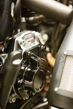 Baker Drivetrain Function-Formed Cable Type Transmission Side Cover Assembly For Harley Davidson FLD 1690 2012-2013 - Black