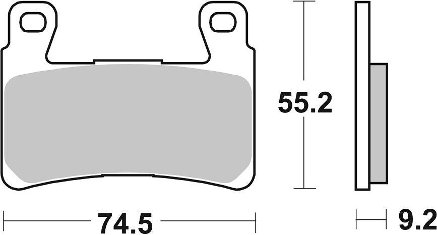 SBS HHF Street Ceramic Organic Front Brake Pads For Harley Davidson FLDE 1750 2018-2019