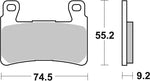 SBS HHF Street Ceramic Organic Front Brake Pads For Harley Davidson FLDE 1750 2018-2019