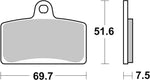 SBS HS Street Excel Sintered Front Brake Pads For Malaguti Drakon 50 NDK 2007