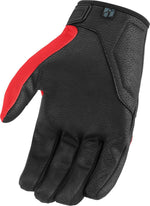 Icon Hooligan CE Gloves - Black Red