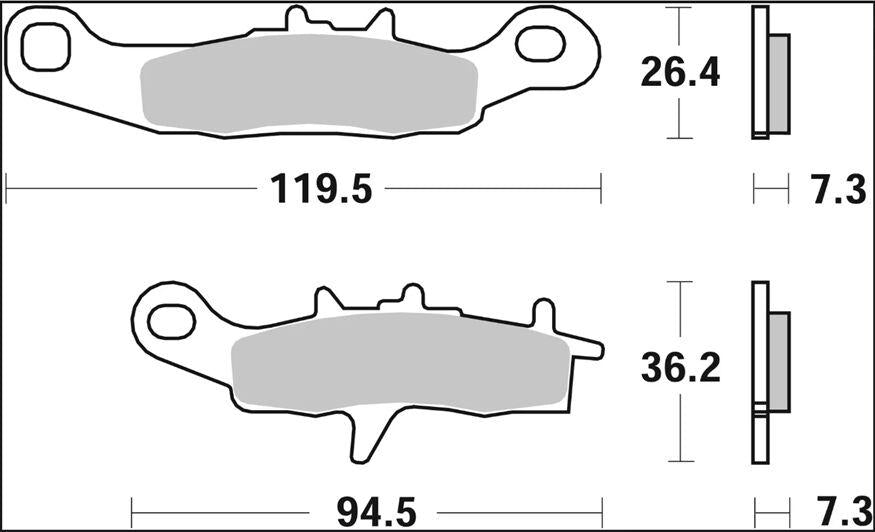 Brembo SX Prime Sintered Brake Pads For Kawasaki KL 250 Super Sherpa 2000-2002 Front