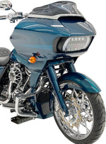 Klock Werks Hugger Ventana Fender For Harley Davidson FLH 1868 ABS 2021 40.6 cm (16")/43.18 cm (17")/45.72 cm (18")/48.26 cm (19") Front - Black
