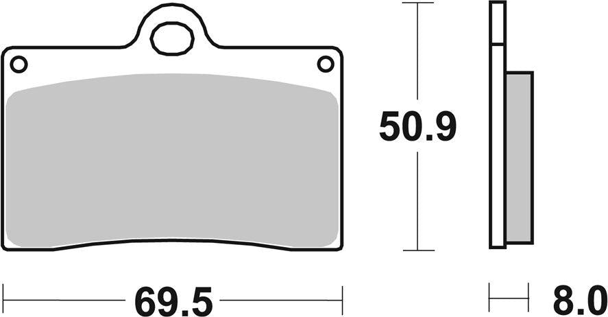 SBS DC Dual Carbon Front Brake Pads For Yamaha YXE 1000 2021-2024
