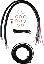 LA Choppers Complete Black Vinyl Braided Handlebar Cable/Brake Hose Kit For Harley Davidson FLHRXS 1868 ABS 2024 45.5 cm - 51 cm (18" - 20") - Black/Clear-Coated
