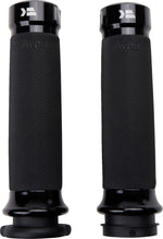 Khrome Werks Klassic Closed End Grips For Harley Davidson FLFBS 1868 2024 - Black