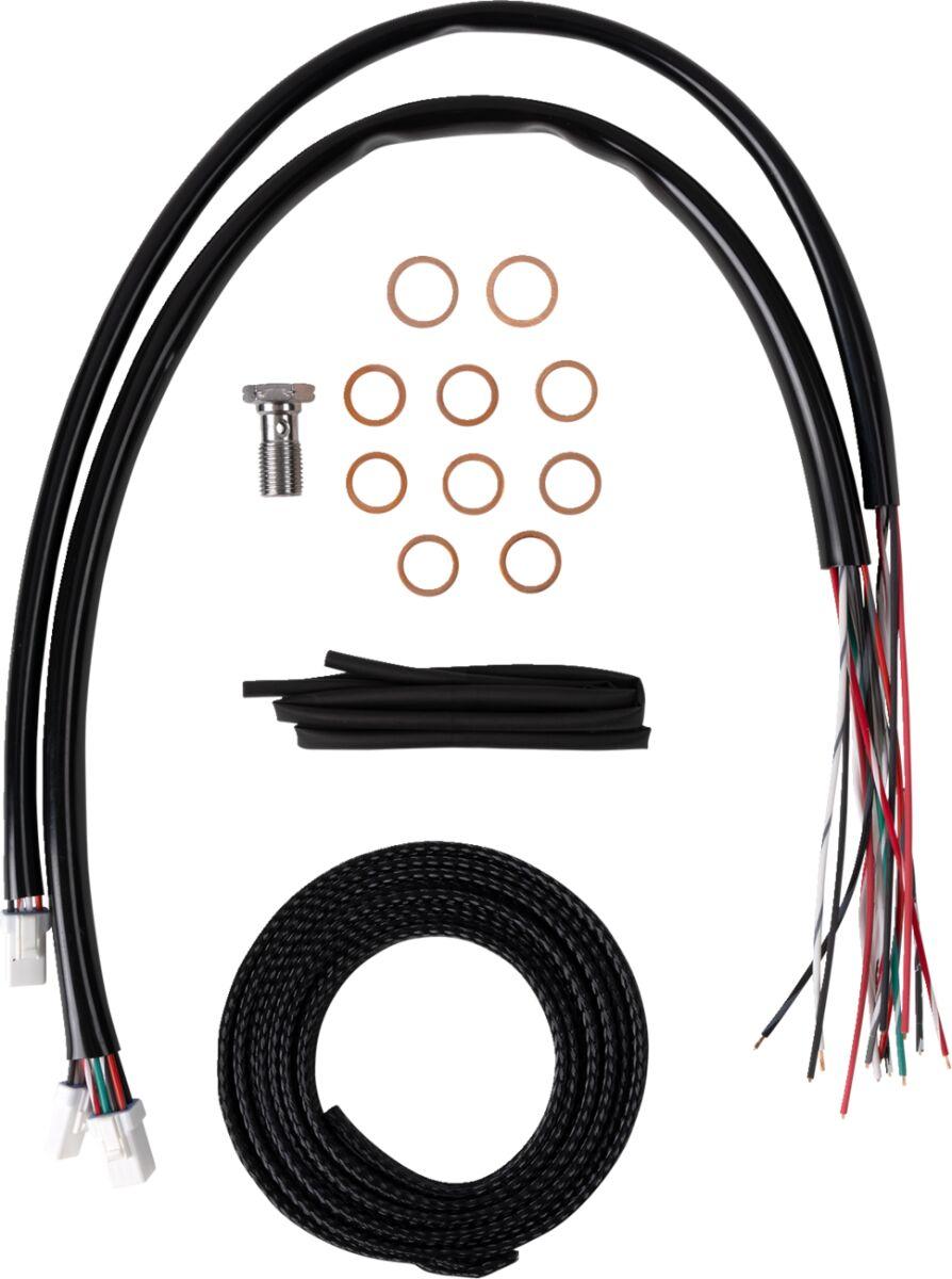 LA Choppers Handlebar Cable/Brake Hose Kit For Harley Davidson FLHRXS 1868 ABS 2024 38 cm - 43 cm (15" - 17") - Clear-Coated