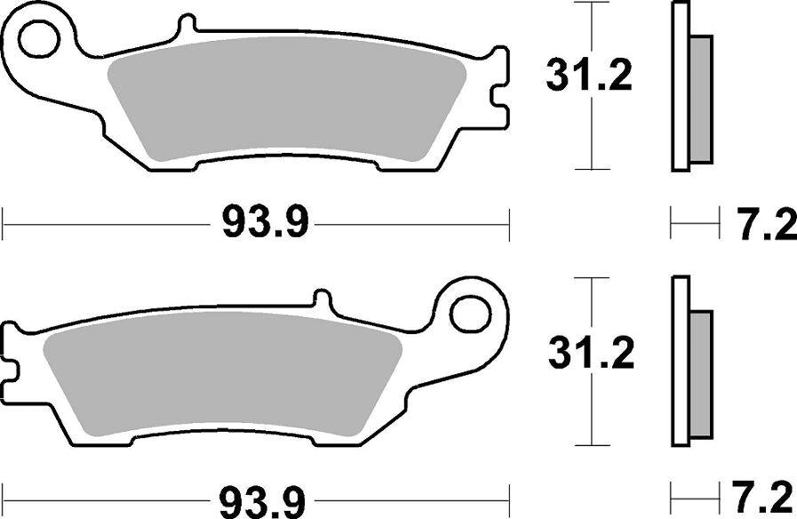SBS RSI Sintered Front Brake Pads For Yamaha WRF250 2018-2021