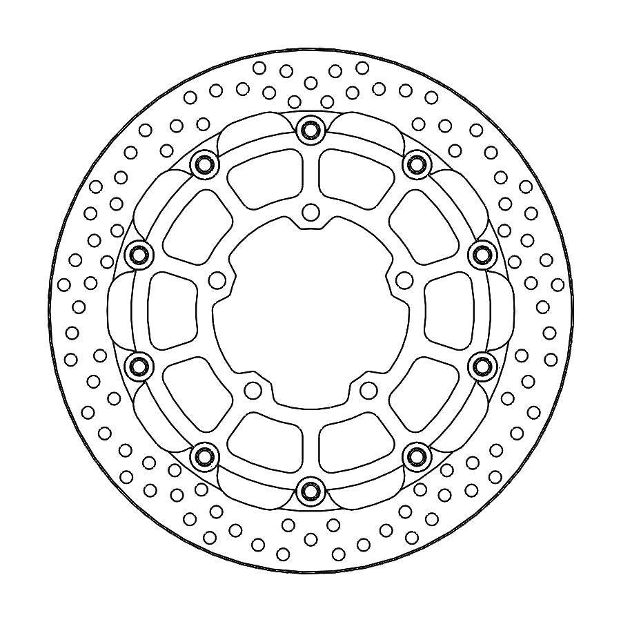 Moto Master Halo Series Floating Brake Disc For Suzuki GSX1300R Hayabusa 2021-2025 Front