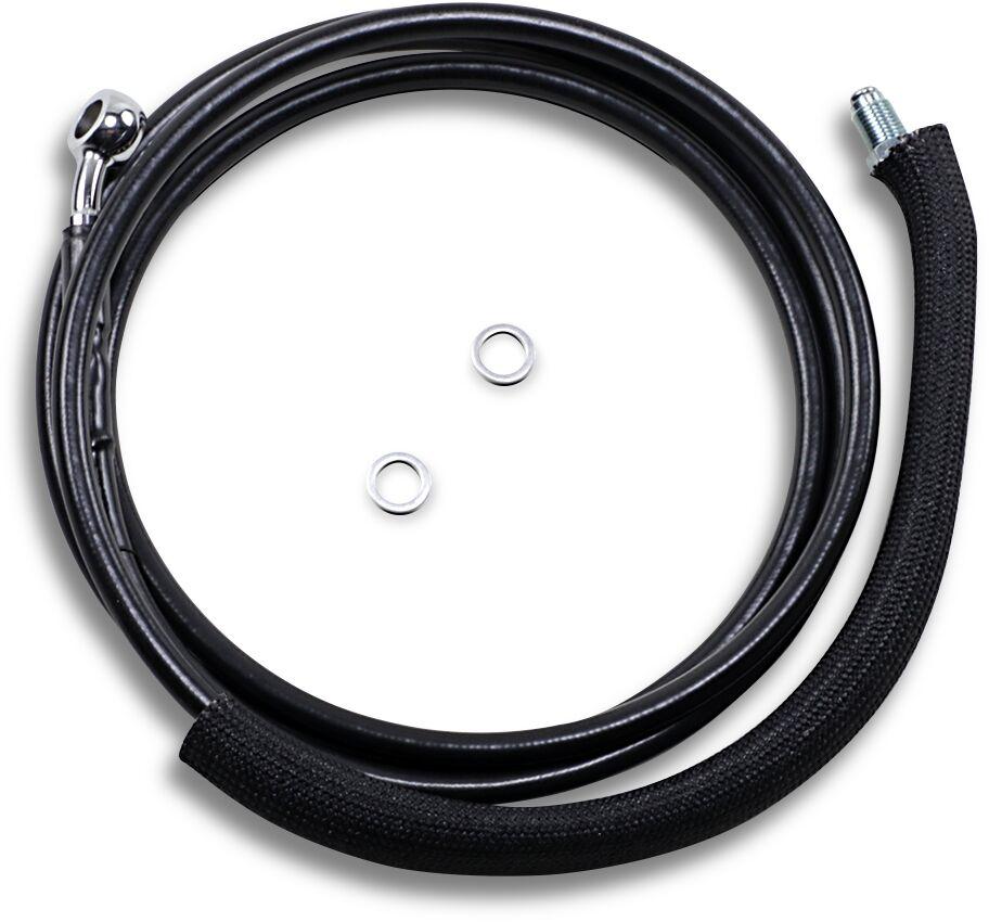 Drag Specialties Stainless Steel Hydraulic Clutch Hose For Harley Davidson FLTRU 1750 2017-2018 188.3 cm - Vinyl-Coat Black