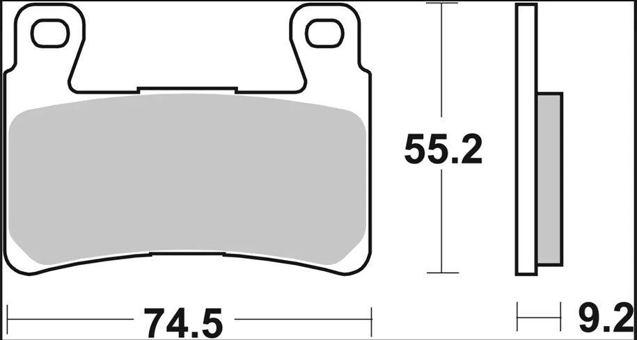Brembo SA Prime Sintered Brake Pads For Harley Davidson FLDE 1750 ABS 2018-2020 Softail Deluxe 107 2018-2020 Front