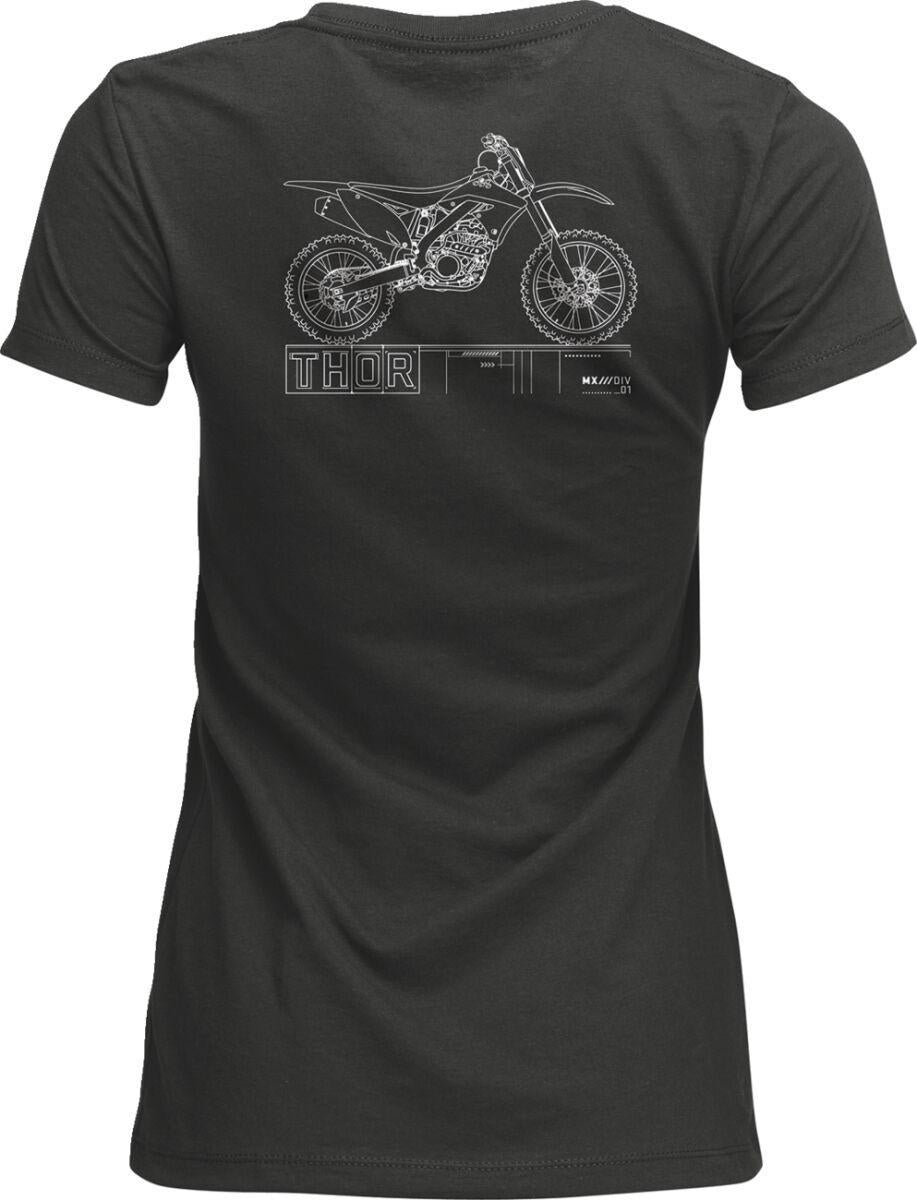 Thor Womens Adult Womens Blueprint T-Shirt - Charcoal