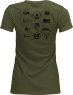 Thor Womens Adult Womens Patched Up T-Shirt - Military Green
