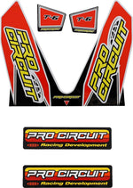 Pro Circuit T-6 Exhaust Decals - Black Red White Yellow