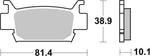 SBS SI Sintered Front Brake Pads For Honda TRX500 FA Fourtrax 2005-2014