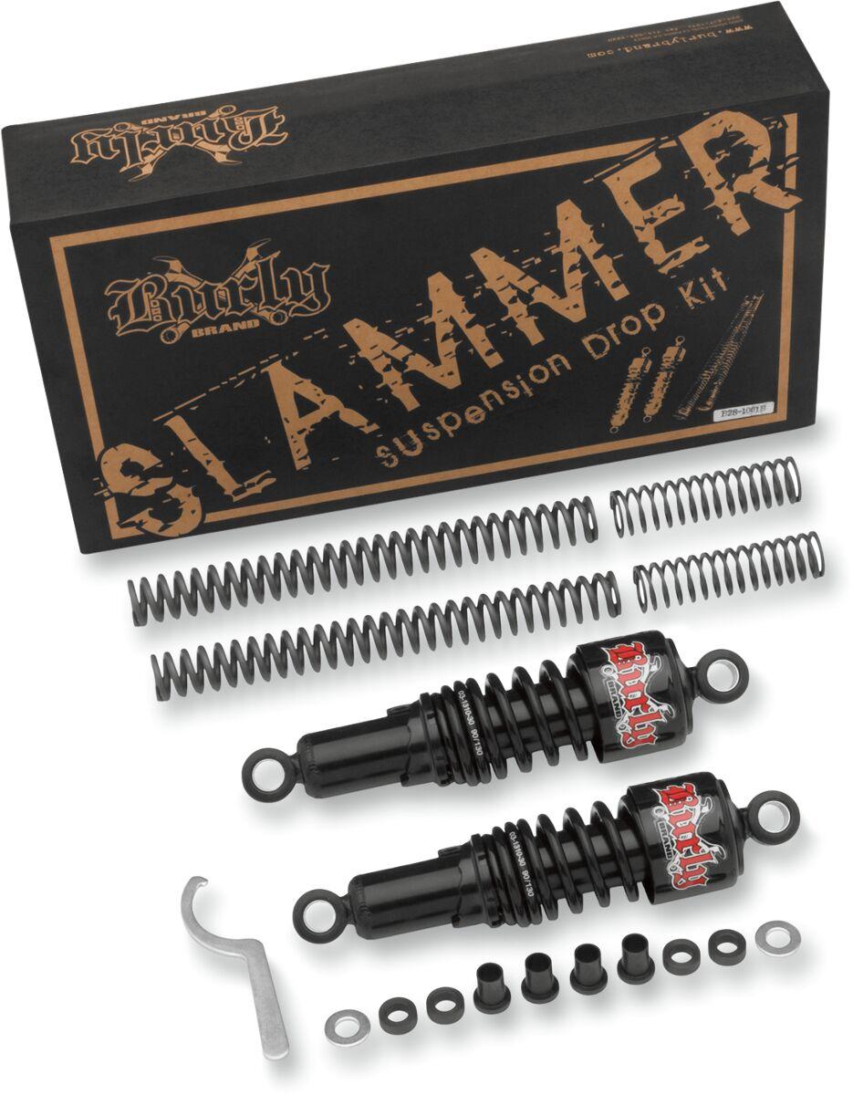 Burly Slammer Kit For Harley Davidson XL 1200 C 2004-2015 Rear Lowers 63.50 mm (2.50") - Black