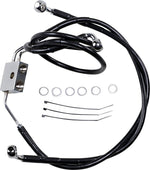 Drag Specialties Extended Length Vinyl Brake Hose Kit For Harley Davidson FXDF 1584 2012 Front - Black