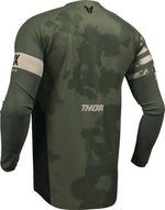 Thor Launchmode Bleach Jersey - Black/Camo Green/Off-White