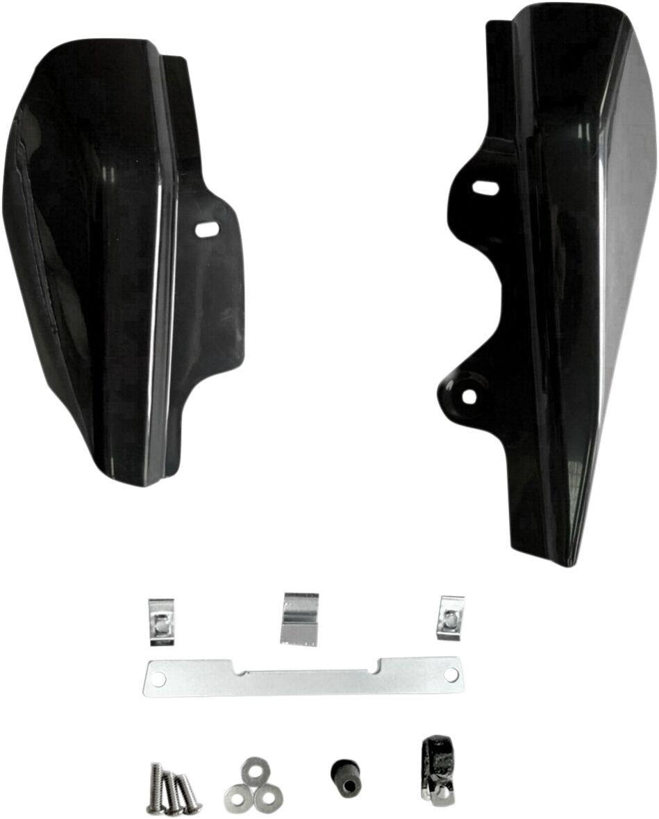 Drag Specialties Frame Mounted Heat Deflectors For Harley Davidson FLHR 1450 2001-2003 - Black