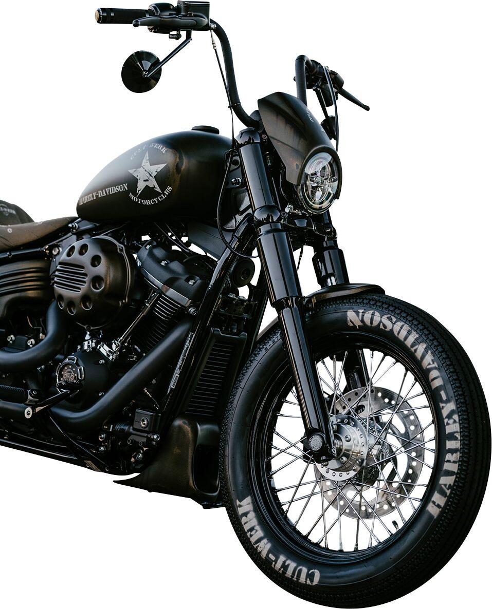 Cult Werk Spoiler Bobber For Harley Davidson FLDE 1750 2018-2020 Front - Black