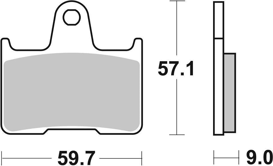 SBS HF Street Ceramic Organic Rear Brake Pads For Suzuki GSF 650 2005