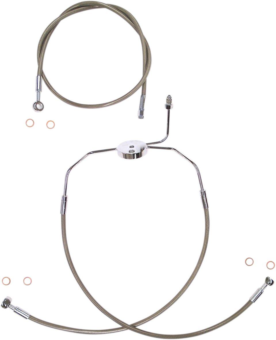 Magnum Shielding XR Stainless EXtreme Response Front Brakeline Kit For Harley Davidson FLHR 1340 1994-1998 Front 41.5 cm (16-1 4") 73.5 cm (29") - Chrome
