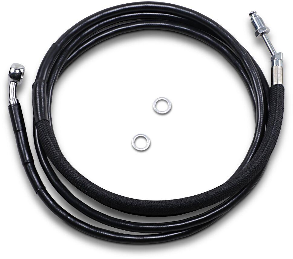 Drag Specialties Stainless Steel Hydraulic Clutch Hose For Harley Davidson FLTRU 1750 2017-2018 198.5 cm - Vinyl-Coat Black