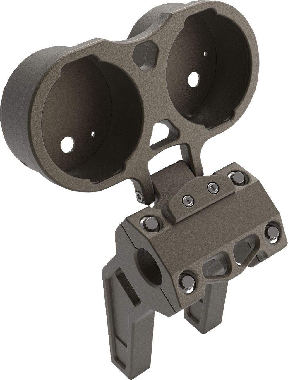 LA Choppers Dual Gauge Mount for Performance Risers For Harley Davidson FLD 1690 2012-2013 - Brown