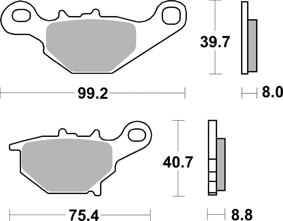 SBS SI Sintered Rear Brake Pads For Suzuki RM85 Small Wheel 2005-2018