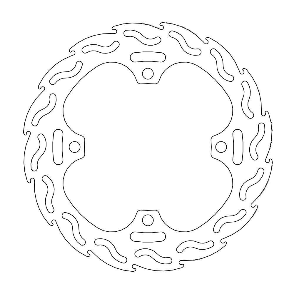 Moto Master Flame Series Rear Brake Disc For Honda CR250 1998-2001 - Rear