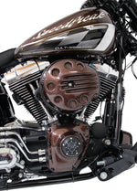 Cult Werk Slotted Air Filter Cover For Harley Davidson FXSB 1690 2014-2017 - Raw Black