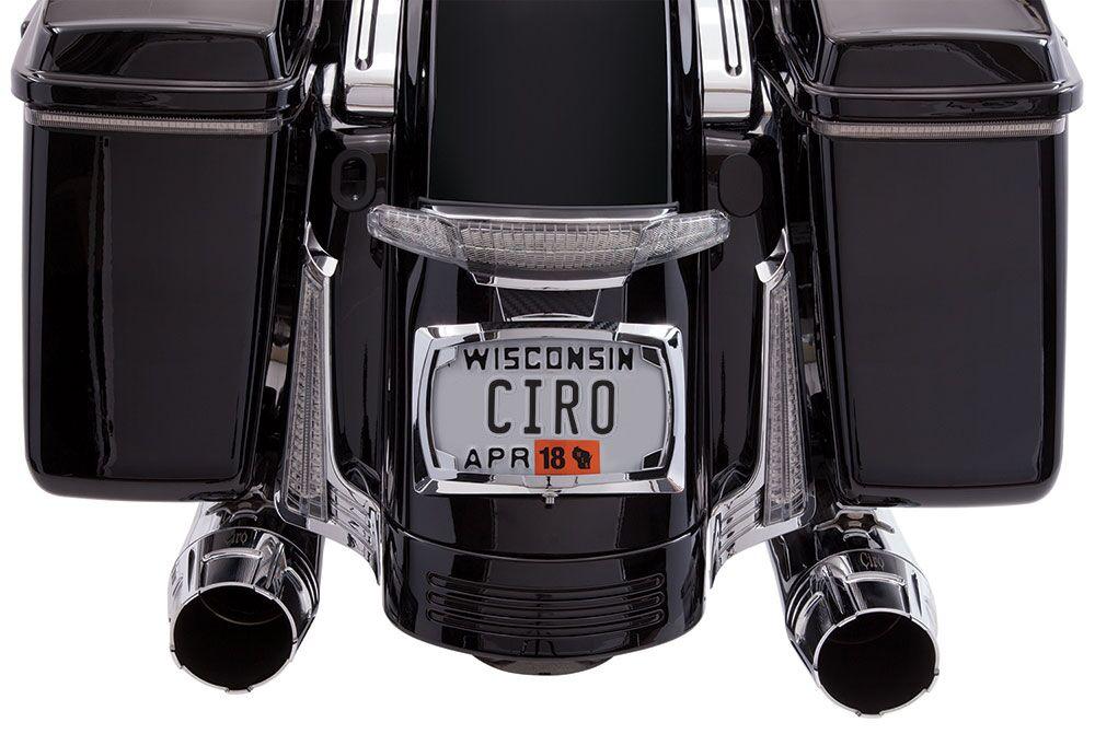 Ciro Latitude Taillight & License Plate Mount For Harley Davidson FLHRXS 1750 ABS 2017-2018 Rear Light Smoke