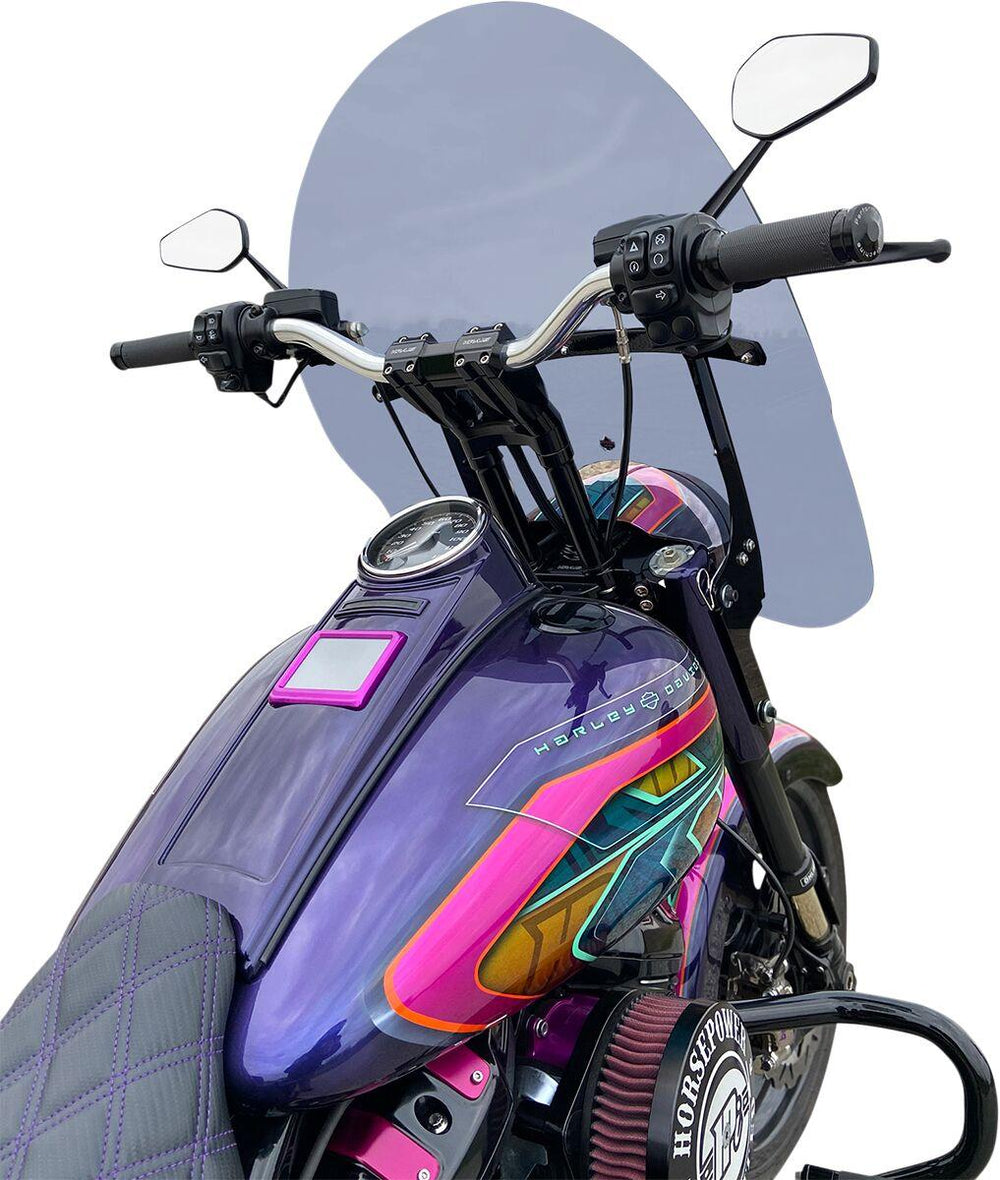 Klock Werks Flare Billboard Windshield For Harley Davidson FLDE 1750 2018-2020 44.5 cm (17-1/2") - Dark Smoke