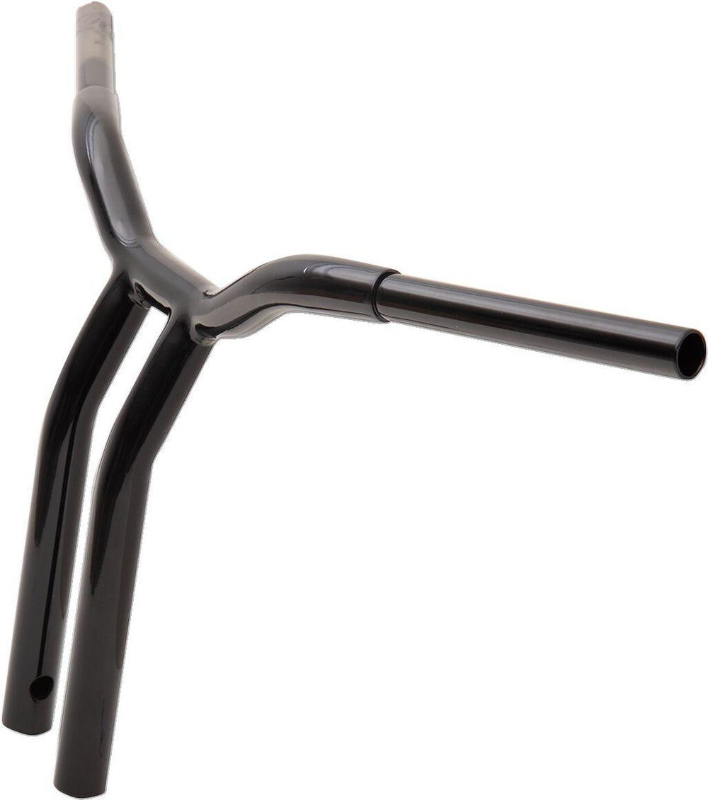 LA Choppers Kage Fighter Welded Bent-Riser Handlebar 35.5 cm (14") - Black