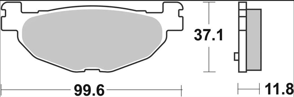 Brembo Carbon Ceramic Prime Line Brake Pads For Yamaha XP 500 T-Max 2004-2011 Rear