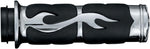 Kuryakyn ISO-Flame Grips For 1" Bars For Harley Davidson FLD 1690 2012 - Black/Chrome