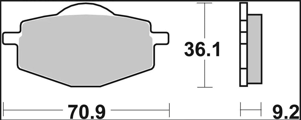 Brembo Carbon Ceramic Prime Line Brake Pads For Malaguti Centro 125 I.E. 2008-2011 Rear