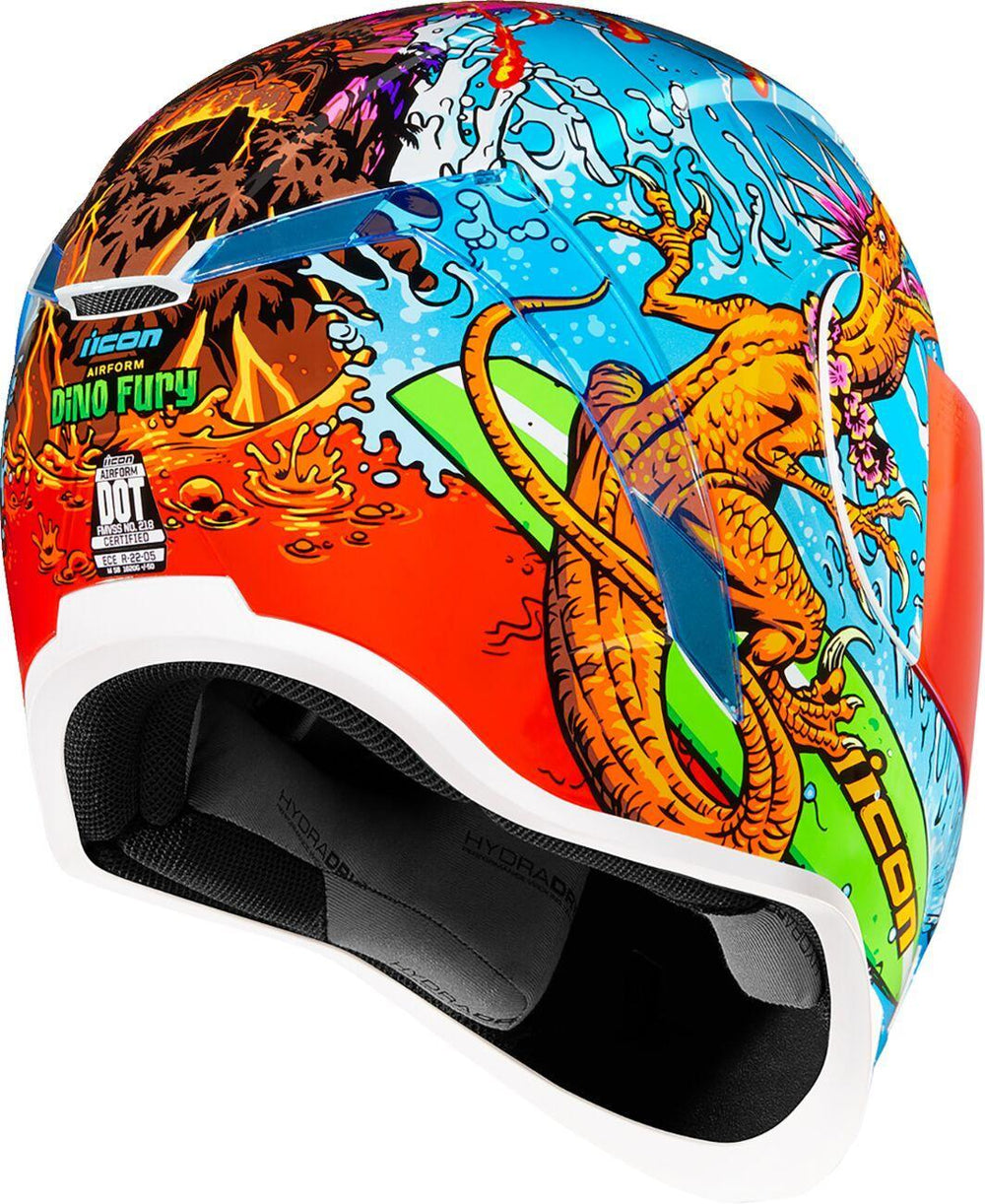 Icon Unisex Airform Dino Fury Helmet - Blue