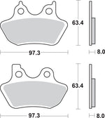 SBS Sintered Metal Front Brake Pads For Harley Davidson FLHR 1450 2000-2003