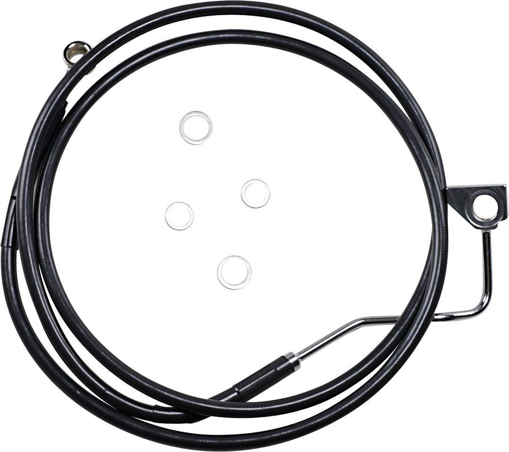 Drag Specialties Stainless Steel Brake Hose Kit For Harley Davidson FLHR 1690 2016 Front Upper - Black