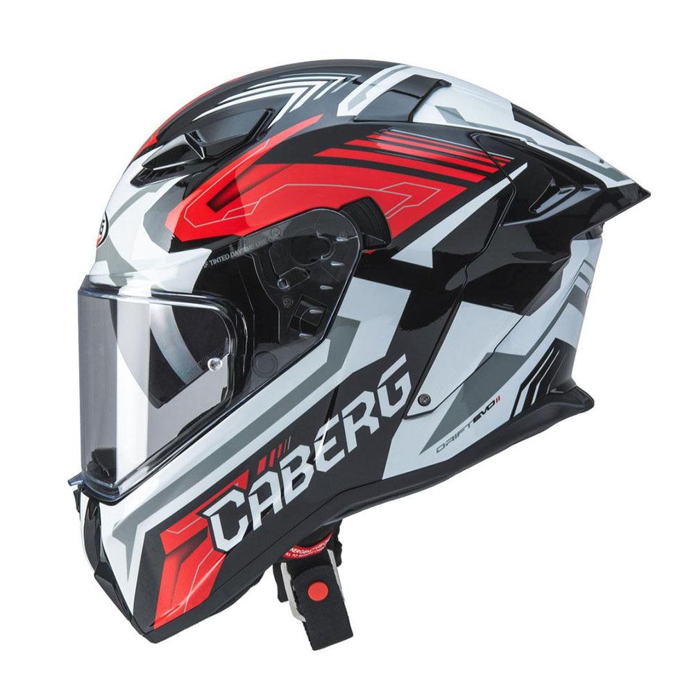 Caberg Drift Evo II Jarama Black White Red Full Face Motorcycle Helmet