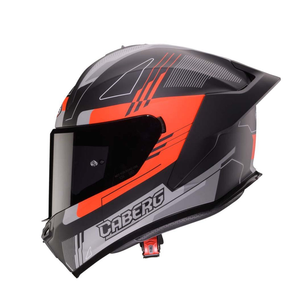 Caberg Roxter Colt Full Face Motorcycle Helmet - Matt Black/Red Fluro/Grey