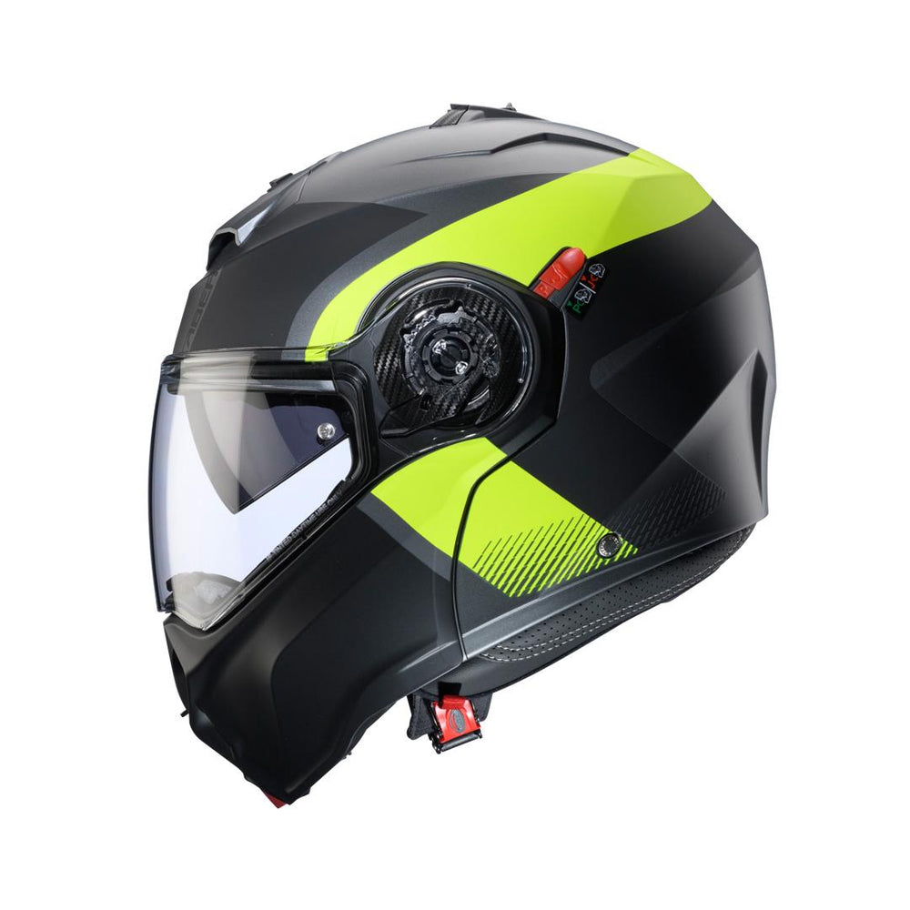 Caberg Duke Evo Indy Matt Gun Metal Yellow Fluo Black Helmet