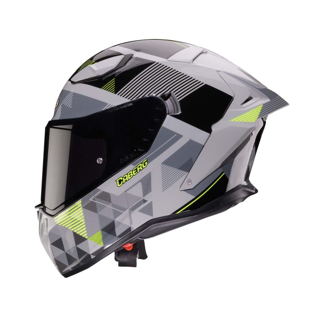 Caberg Drift Evo II Full Face Motorcycle Helmet - Prism Grey/Black/Yellow Fluo