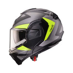 Caberg Trip Lunar Flip Front Motorcycle Helmet - Matt Black/Grey/Yellow Fluo/Anthracite