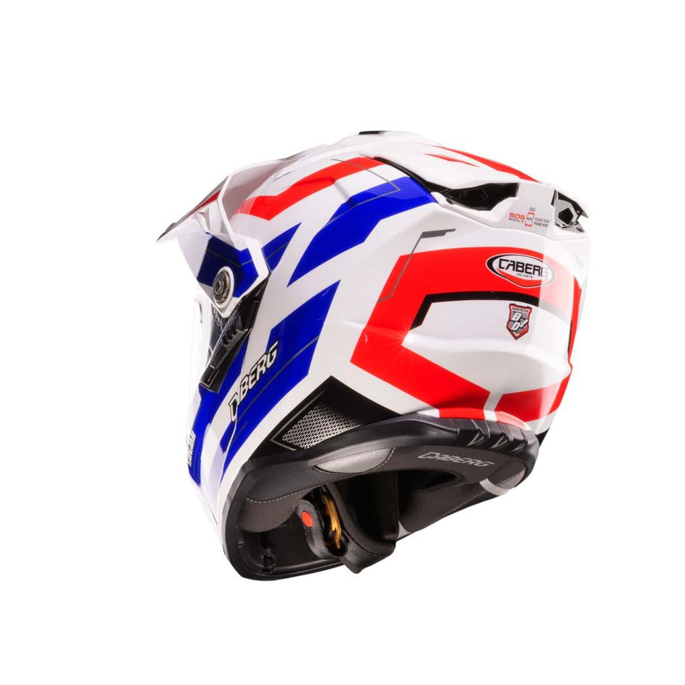 Caberg Tanami Ranger Adventure Motorcycle  Helmet - White/Red/Blue