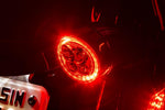 Ciro Fang Turn Signal Light Inserts For Harley Davidson FLFB 1750 ABS 2018-2020 Rear Black Red